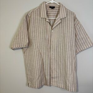 Forever 21 Beige Striped Casual Shirt